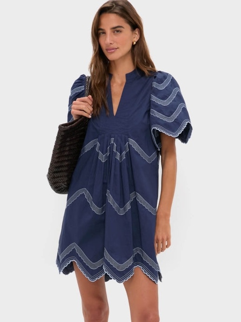 HYACINTH HOUSE Weston Embroidered Mini Dress